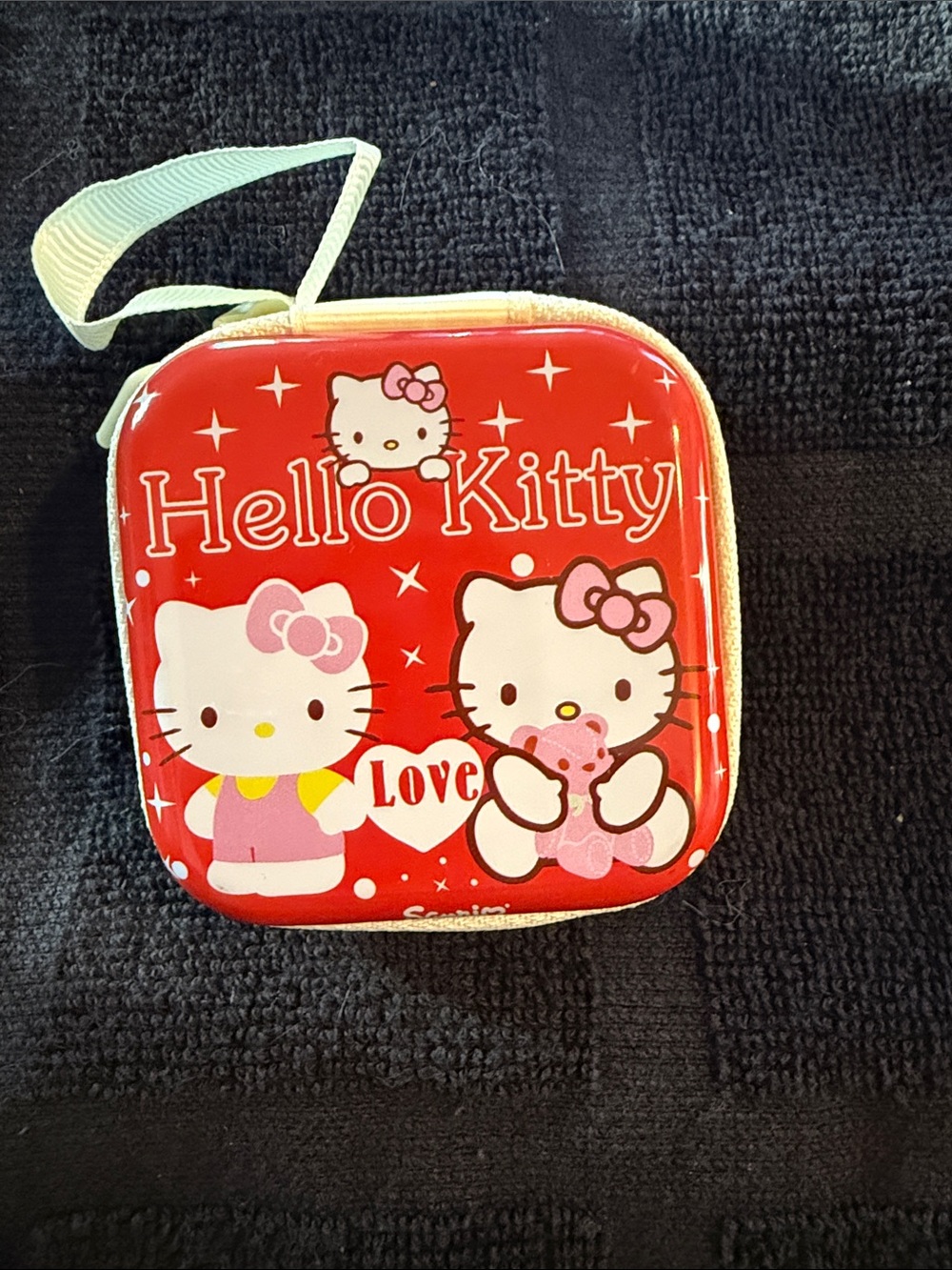 Hello Kitty Red Pouch with Pink Accents and White Details